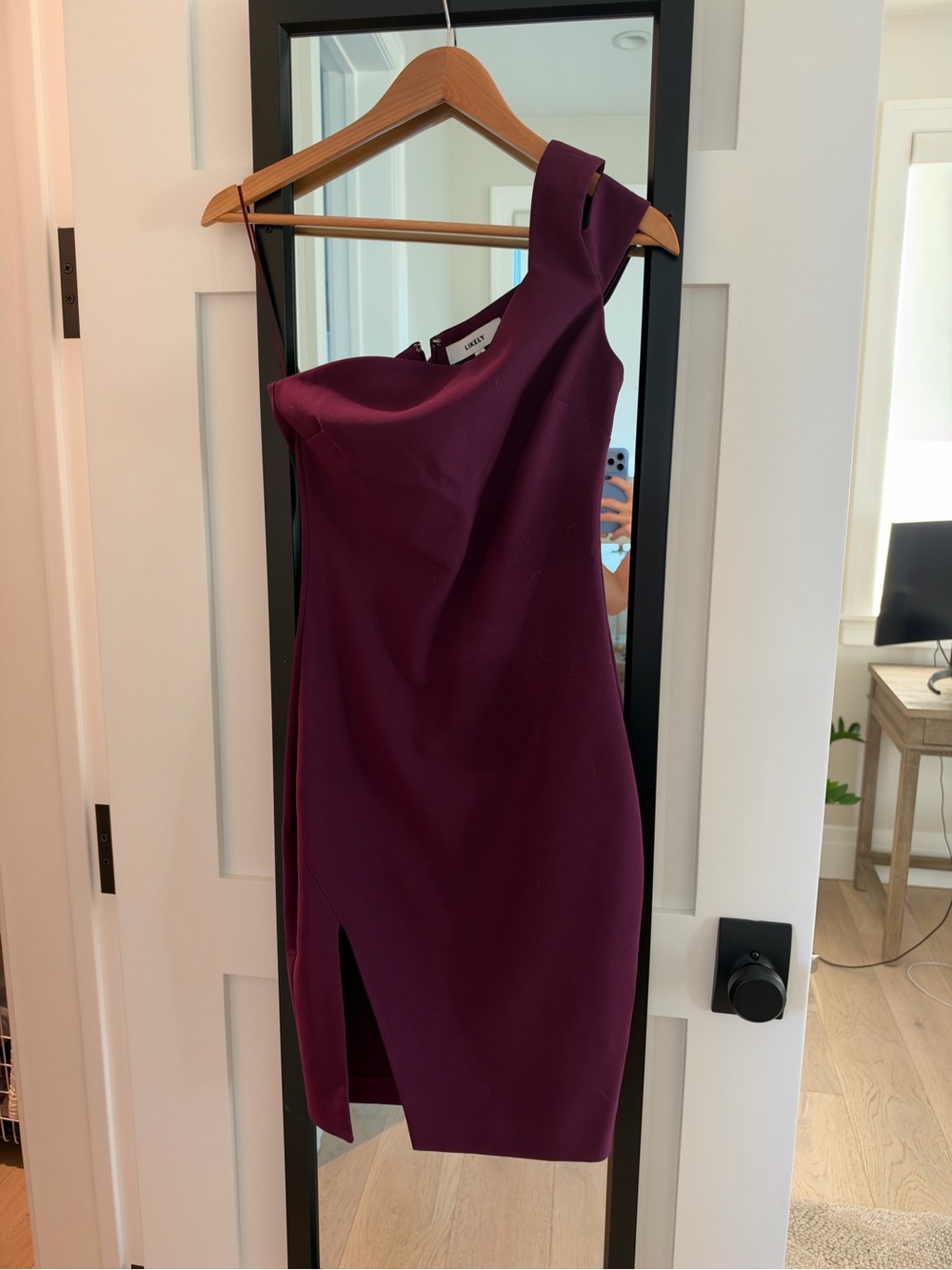 Lively One-Shoulder Midi Dress in Purple Size 2 Like New